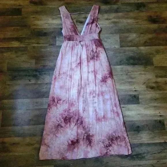 Blush Noir Pink Tye-Dye Maxi Dress Size Medium - Picture 4 of 8